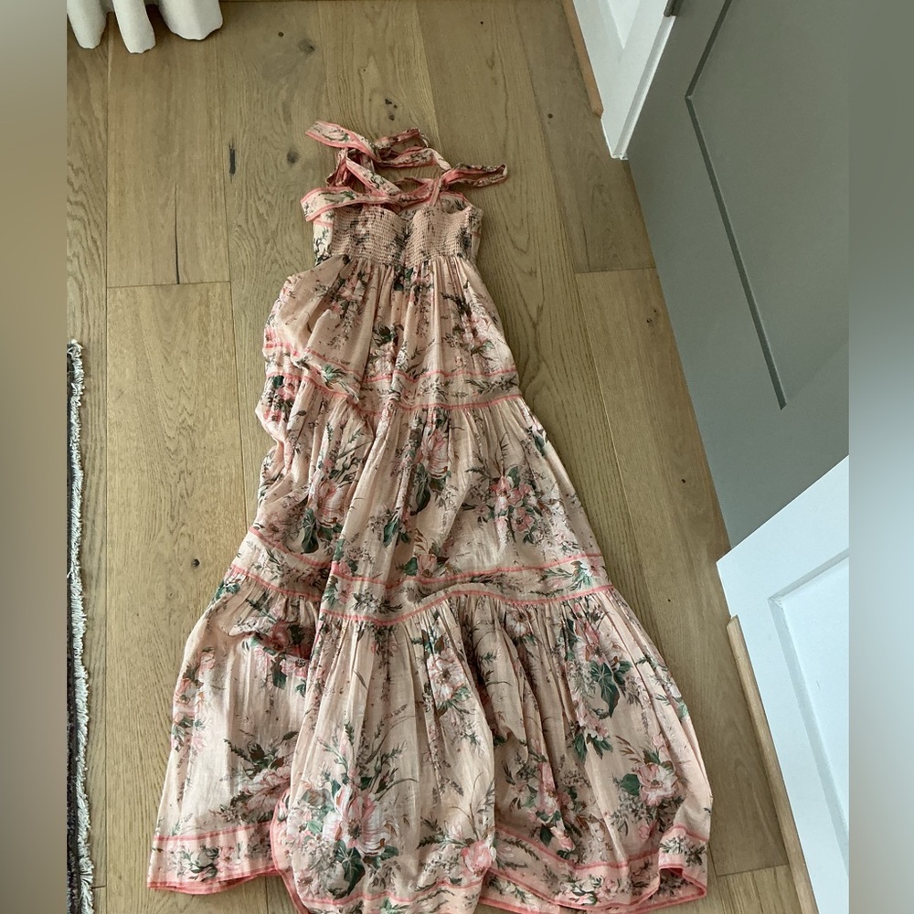 Zimmermann Pink and Green Floral Dress